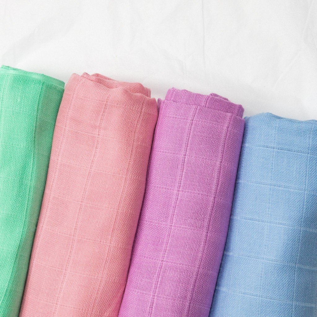 Bright coloured muslins