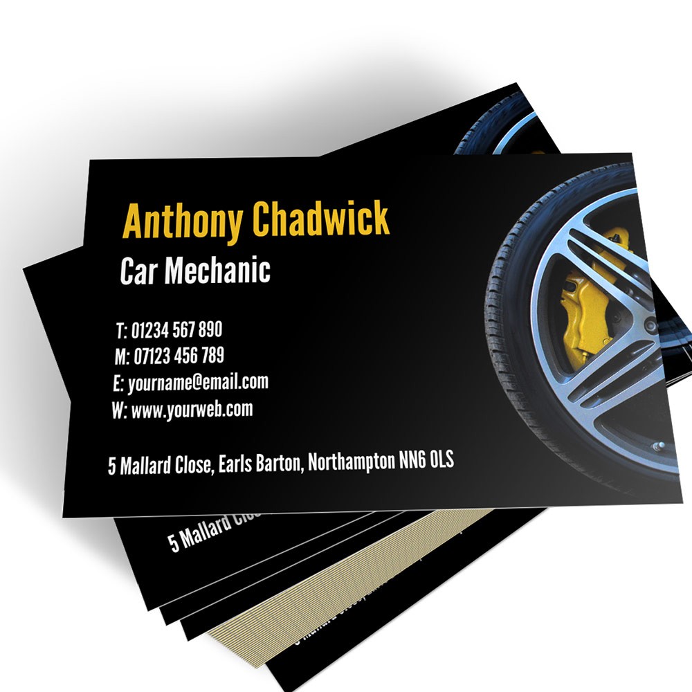 Mechanic Templated Business Card 2 Able Labels