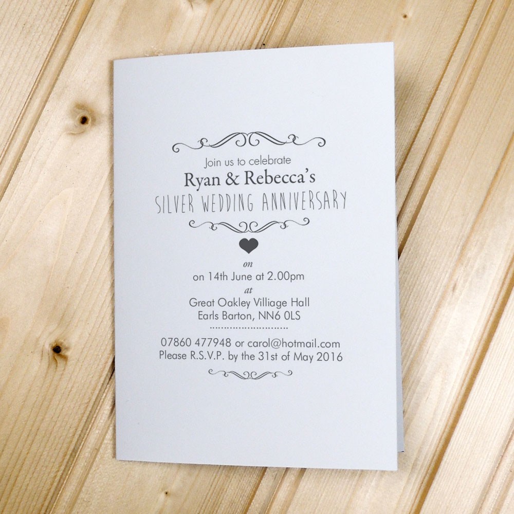 Ornate Anniversary - Party Invitations - Able Labels